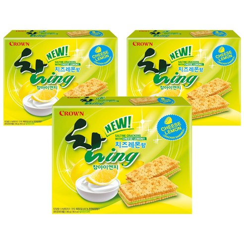 크라운 뉴 참ing 치즈레몬향, 360g, 3개
