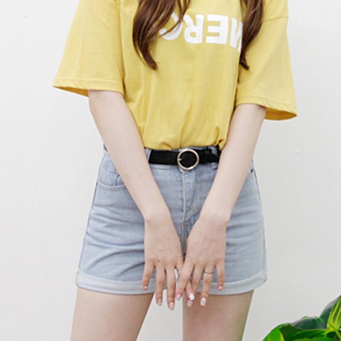 가비진 여성용 롤업 청 반바지 6301