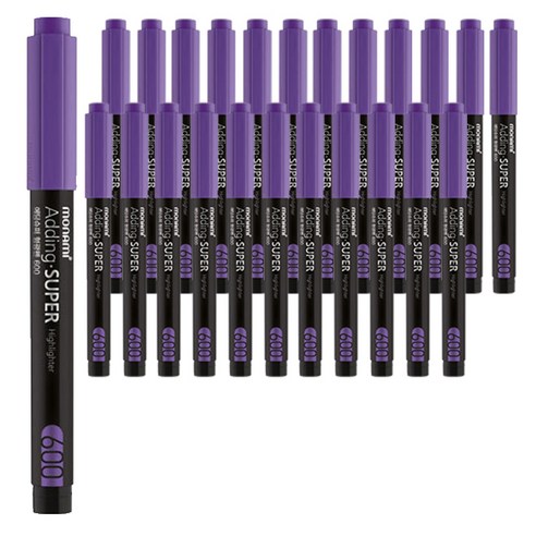 [모나미]-에딩슈퍼 형광펜 600, (Purple:New), 24개
