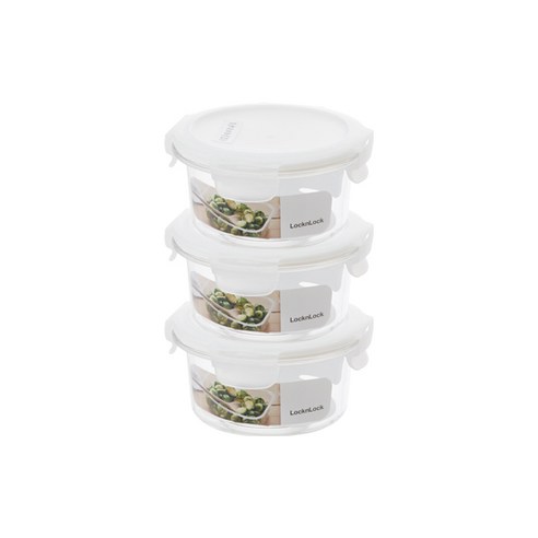 락앤락 테이블탑 원형 370㎖ 3P HPI631S3C, 3개입, 단품