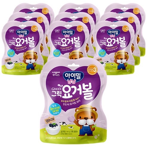 일동후디스 아이밀냠냠 그릭 요거볼 핑거푸드, 블루베리, 10개