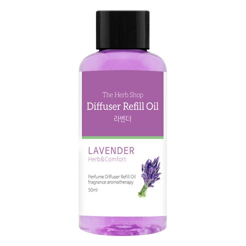 더허브샵 차량용 디퓨저 리필오일 50ml, 1개, 라벤더