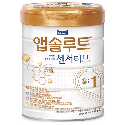 앱솔루트 센서티브 분유 1단계, 900g, 1개