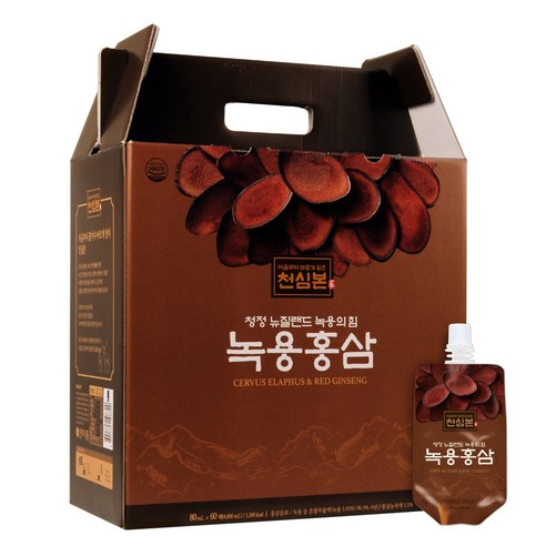 천호식품 천심본 녹용홍삼, 80ml, 60개