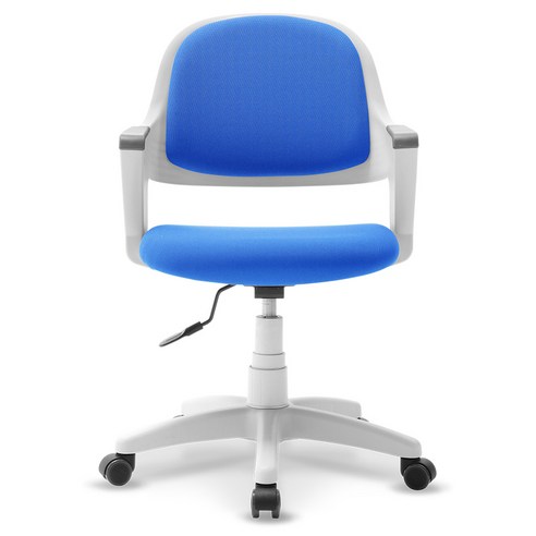 학생의자  체어클럽 터치백 고급패브릭 화이트바디 의자, 블루