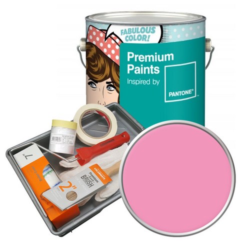 노루페인트 팬톤 내부용 실내 벽면 무광 페인트 4L 세트, 15-2216 Sachet Pink