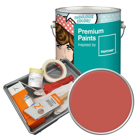 노루페인트 팬톤 내부용 실내벽면 무광페인트 4L 세트, 17-1544 Burnt Sienna, 4000ml, 1개