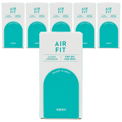 바른생각 002 에어핏 콘돔, 12개입, 6개