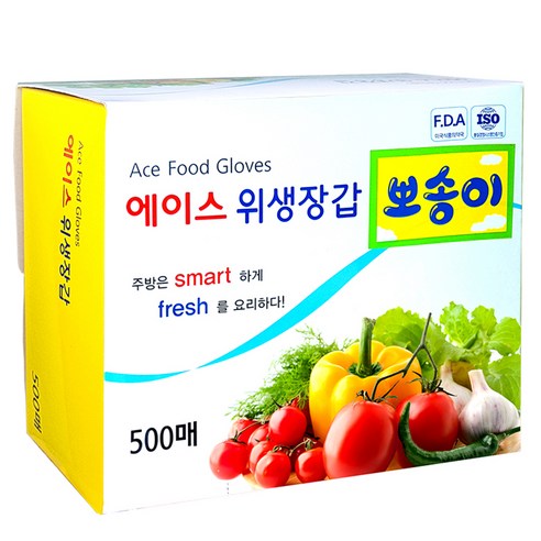 에이스 뽀송이 위생장갑 500매, 1개