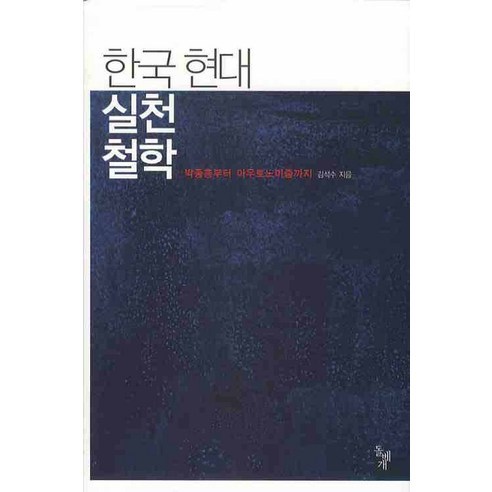 한국 현대 실천철학: 박종홍에서 아우토노미즘까지, 돌베개, 김석수 저