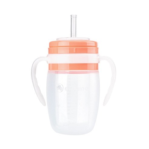 드라마 실리콘 빨대물병, 살구핑크320ml, 320ml, 1개