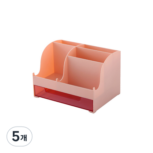 멜트인 다용도 데스크 정리함, 핑크, 5개