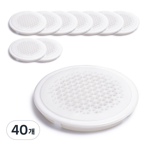 손잡이세상 장롱 환기캡 공기망 백색, 40개