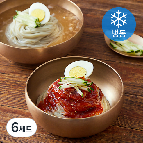 외갓집 옥천 물냉면 2개입 + 비빔냉면 2개입 세트 (냉동), 1.666kg, 6세트