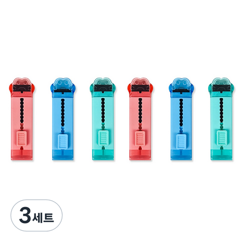 아이비스코리아 냥발바닥 자석 지우개 3종 x 2p 세트 12508, 핑크, 블루, 민트, 3세트