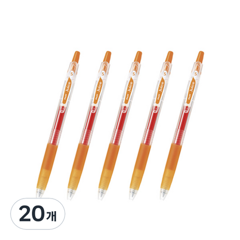 파이롯트 쥬스 젤잉크펜 0.38mm, 오렌지, 20개