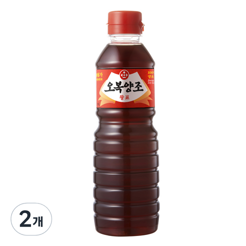 오복 양조 왕표간장, 500ml, 2개