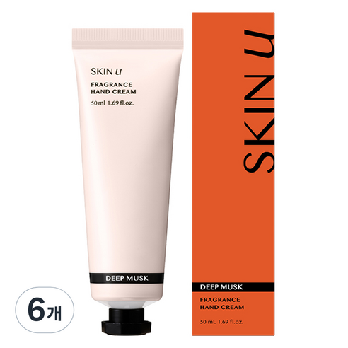스킨유 딥머스크 퍼퓸 고보습 핸드크림 머스크, 50g, 6개