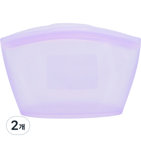 실리팟 프리미엄 실리콘 지퍼백 라벤더 S 500ml, 단품, 2개