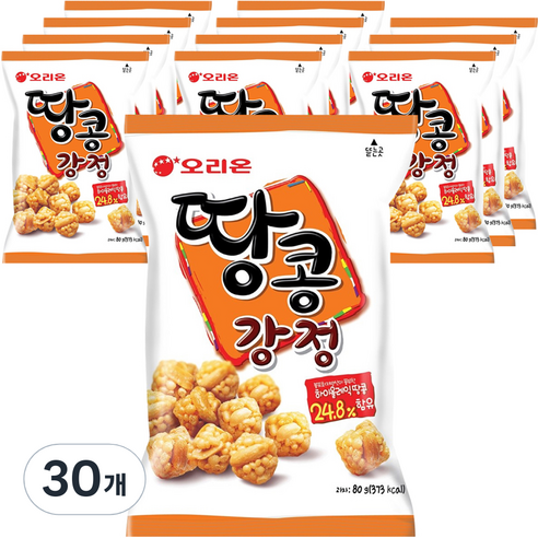 오리온 땅콩강정, 80g, 30개