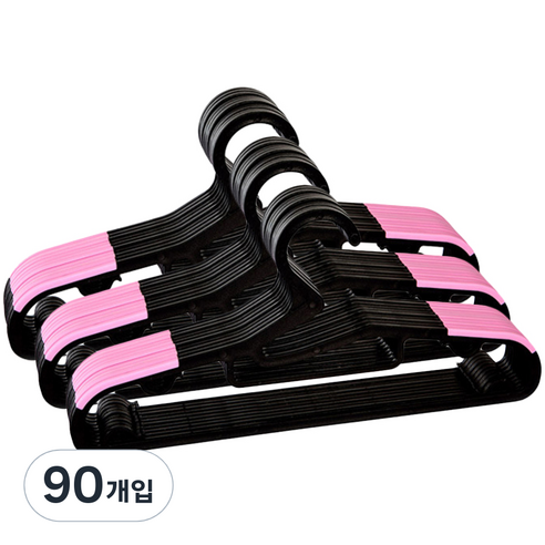 데코즈인 라운드 논슬립 옷걸이, 핑크, 90개