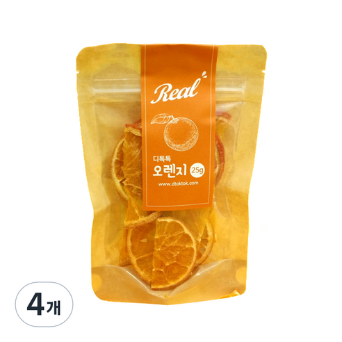 디톡톡 반달 실속형 건조 오렌지, 50g, 1개입, 4개