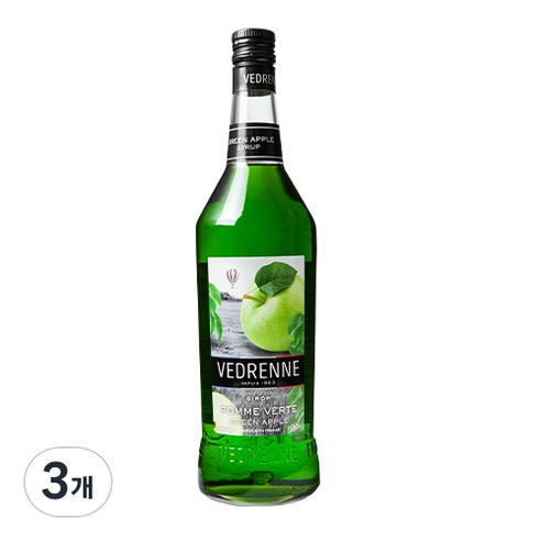 베드렌 카페시럽, 그린애플, 1000ml, 3개