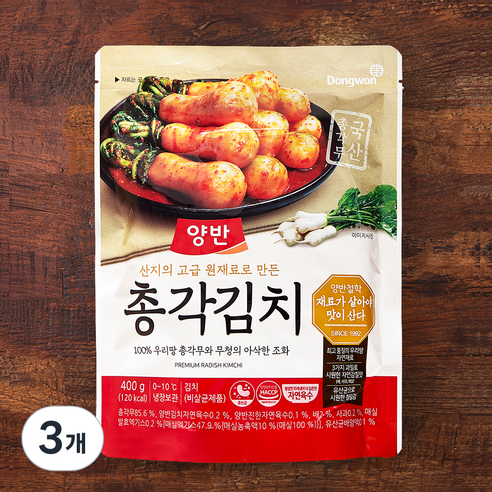 양반 총각김치, 400g, 3개