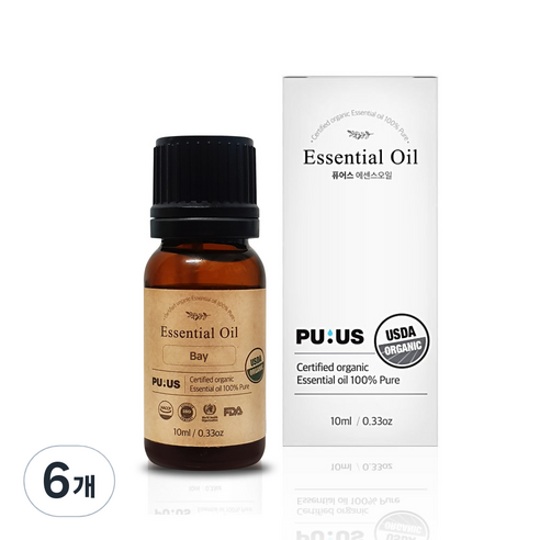 퓨어스 베이 아로마오일 월계수, 10ml, 6개