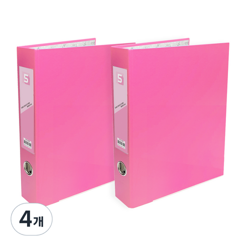투코비 도노 D링 바인더 3공 A4 5cm, 핑크, 4개