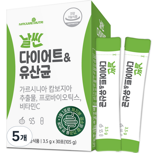 메이준뉴트리 날씬 다이어트 & 유산균, 105g, 5개