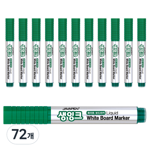 자바펜 생잉크 보드마카, 녹색, 72개