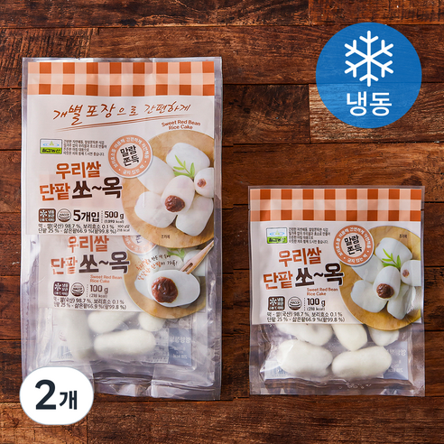 칠갑농산 단팥 쏘옥 떡 (냉동), 500g, 2개