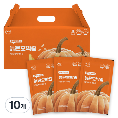 황금이네 물넣지않은 100% 늙은 호박즙 100ml 50포, 5L, 10개