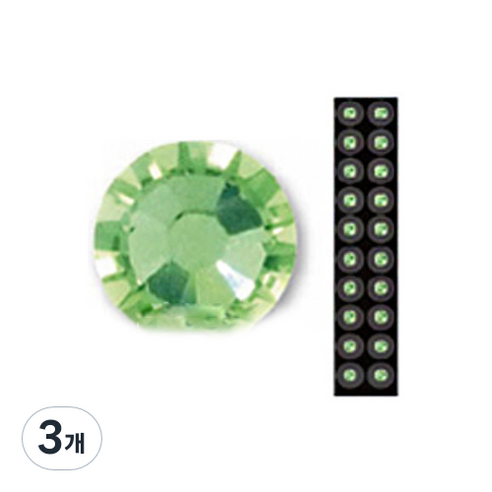 와사비네코 미미츠보 쥬얼리 귀지압패치 M 3.0mm 20p, 페리도트, 3개