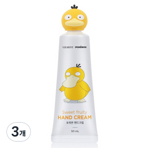 벨먼 포켓몬 핸드크림 고라파덕 스윗 프루티향, 50ml, 3개