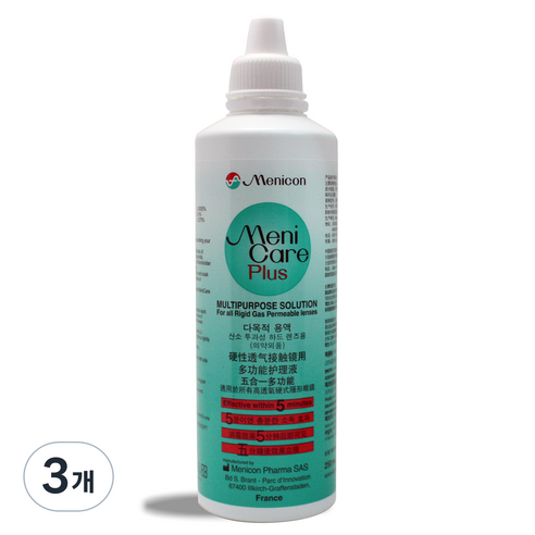 메니콘 메니케어 플러스 하드렌즈 드림렌즈 다목적액, 3개, 250ml
