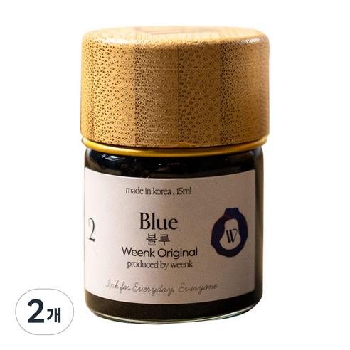 윙크 미니 병잉크 15ml, No 2 블루, 2개