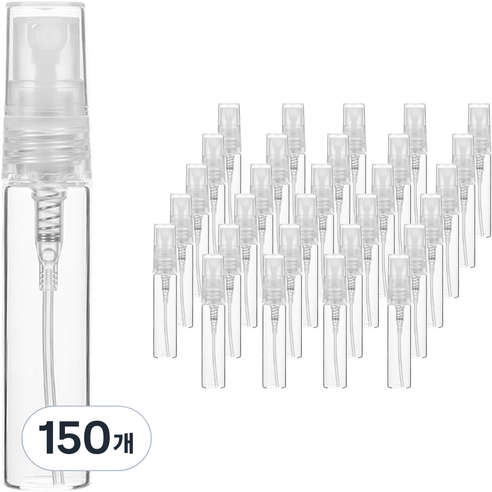 PP캡 스프레이 용기 5ml, 150개, 투명(용기) + 투명(캡)
