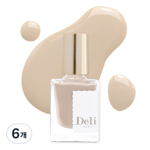 델리뷰티 딥시럽 루어인무드 네일컬러 10ml, MBR801 크림 에버닌, 6개