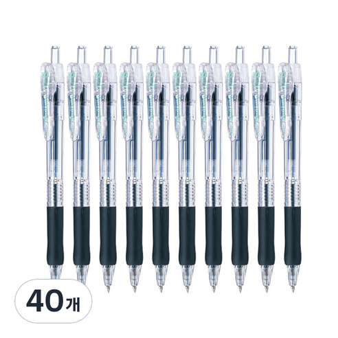제브라 타프리클립볼펜 0.5mm, 블랙, 40개