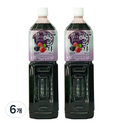 파낙스 참다음 복분자 음료베이스, 1.5L, 6개