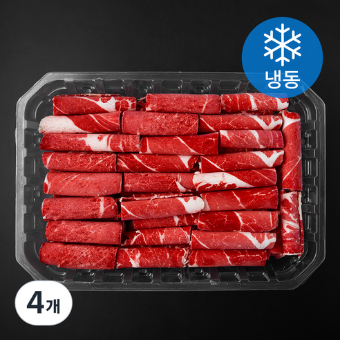 푸드랩플러스 호주산 양지 샤브샤브용 (냉동), 4개, 1kg