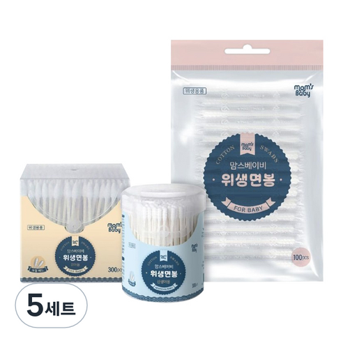 맘스베이비 면봉 3종 세트, 5세트