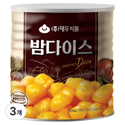대두식품 밤다이스, 3개, 3kg