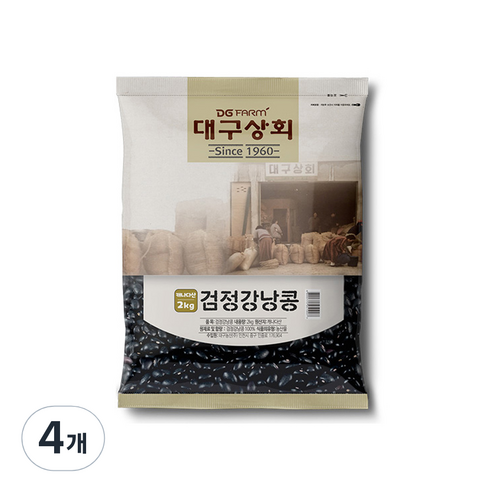 대구상회 검정강낭콩, 2kg, 4개