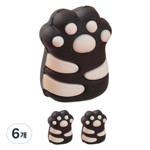 블랙트리 야옹이 휴대용 연필깎이, 블랙, 6개