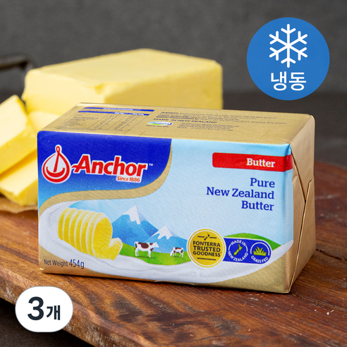 앵커 버터 (냉동), 454g, 3개