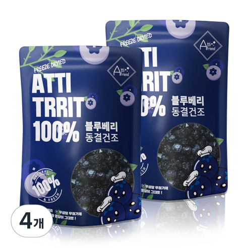 아띠지기 강아지 동결건조간식 40g, 블루베리, 4개