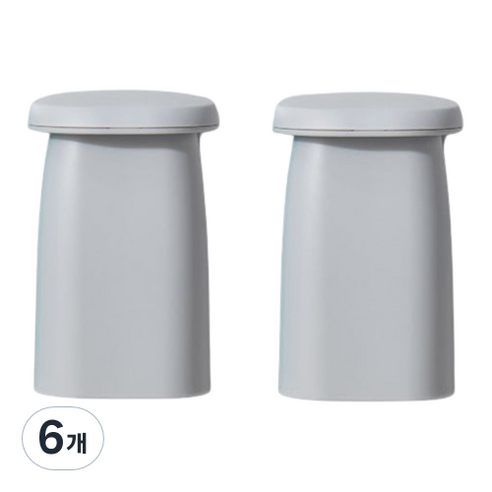포유리빙 거꾸로 자석 양치컵, 그레이, 6개
